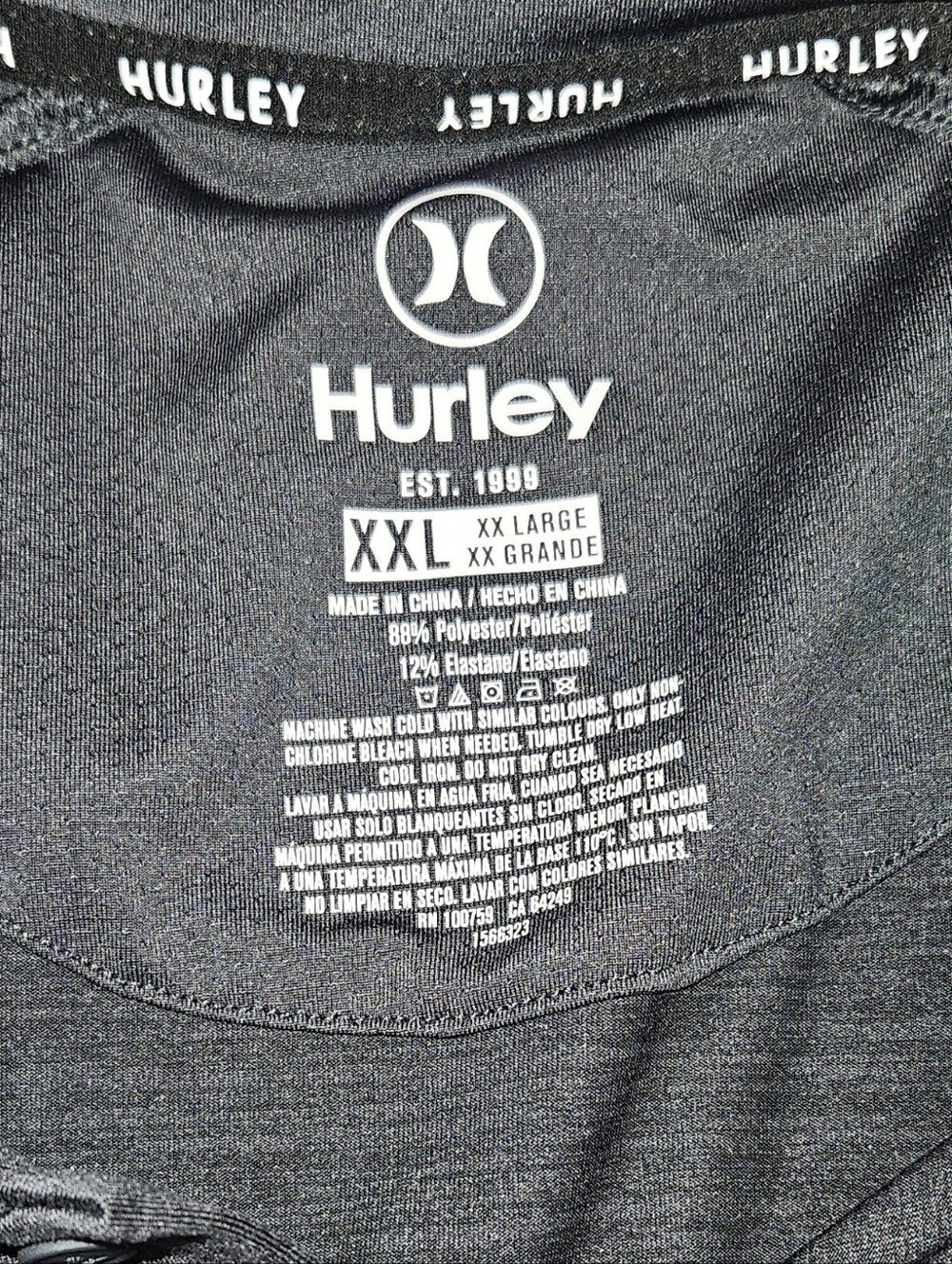 Hurley Men's XXL Heather Charcoal Polo - Picture 8 of 11